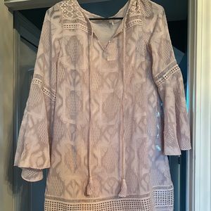 Dusty rose silk dress